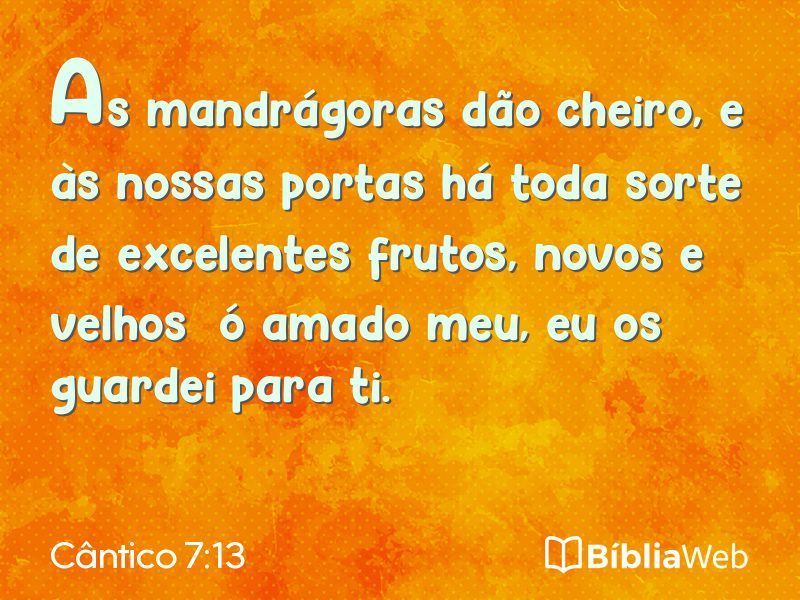 Cântico 7:13 em imagem para compartilhar