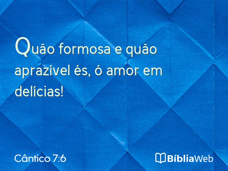 Cântico 7:6 em imagem para compartilhar