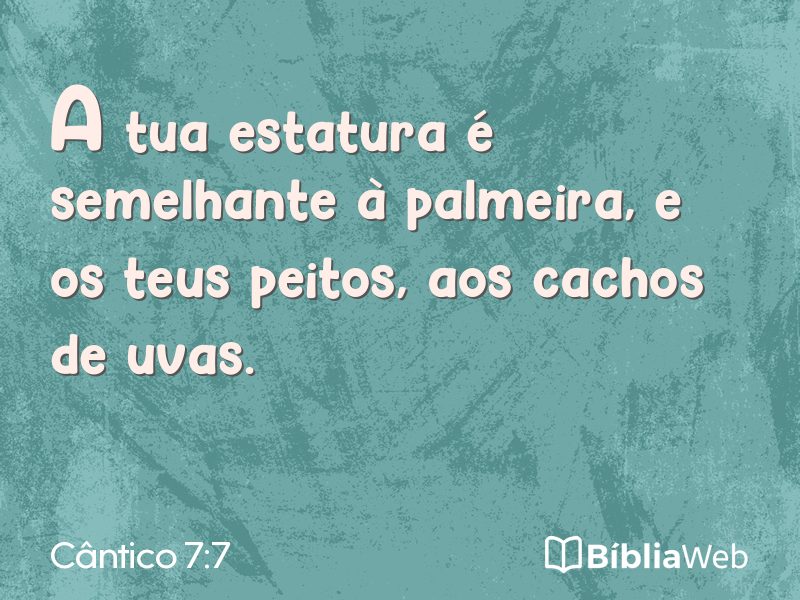 Cântico 7:7 em imagem para compartilhar