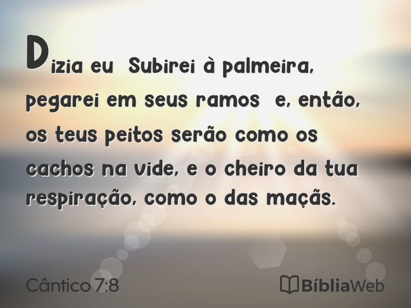 Cântico 7:8 em imagem para compartilhar