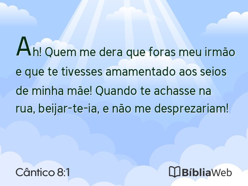 Cântico 8:1 em imagem para compartilhar
