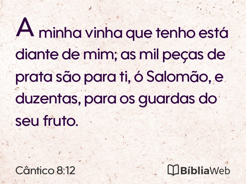 Cântico 8:12 em imagem para compartilhar