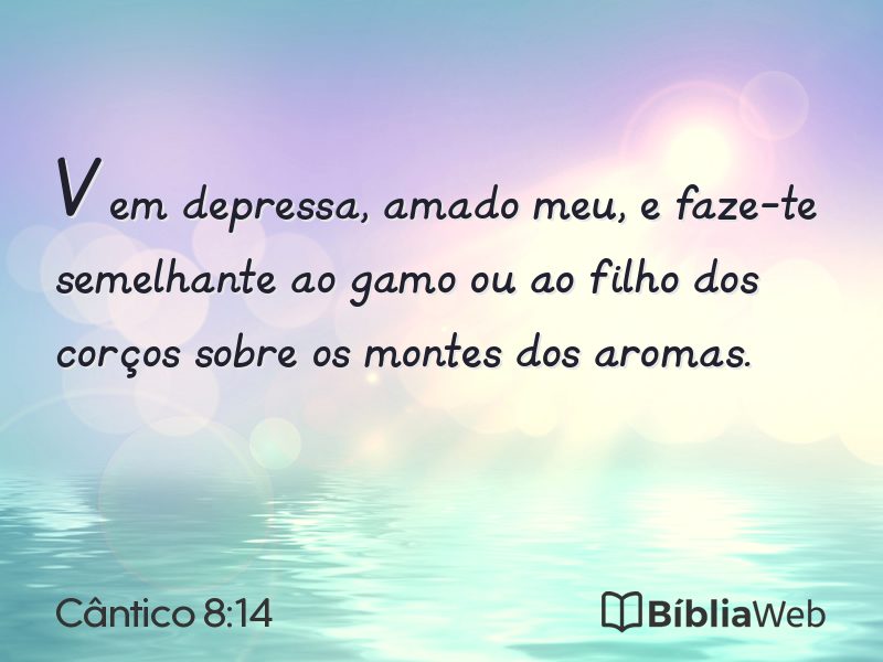 Cântico 8:14 em imagem para compartilhar