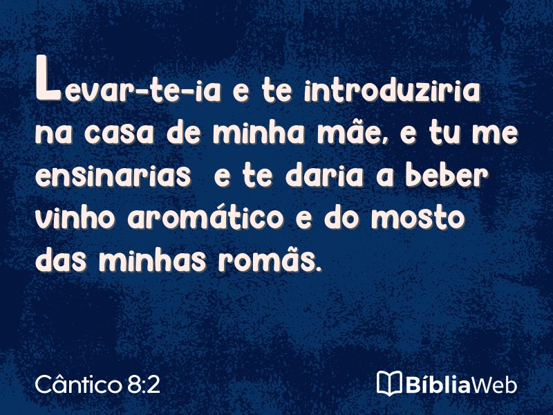 Cântico 8:2 em imagem para compartilhar