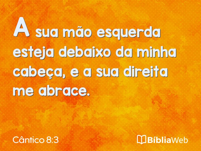 Cântico 8:3 em imagem para compartilhar