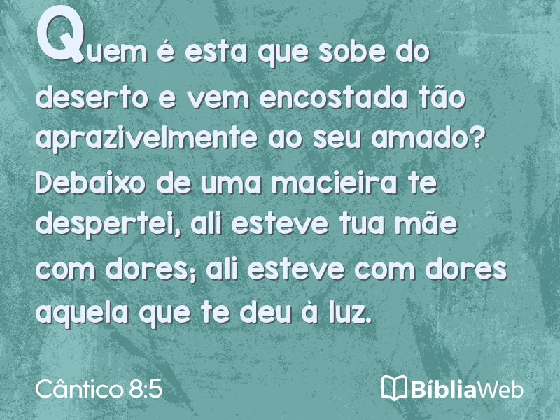 Cântico 8:5 em imagem para compartilhar