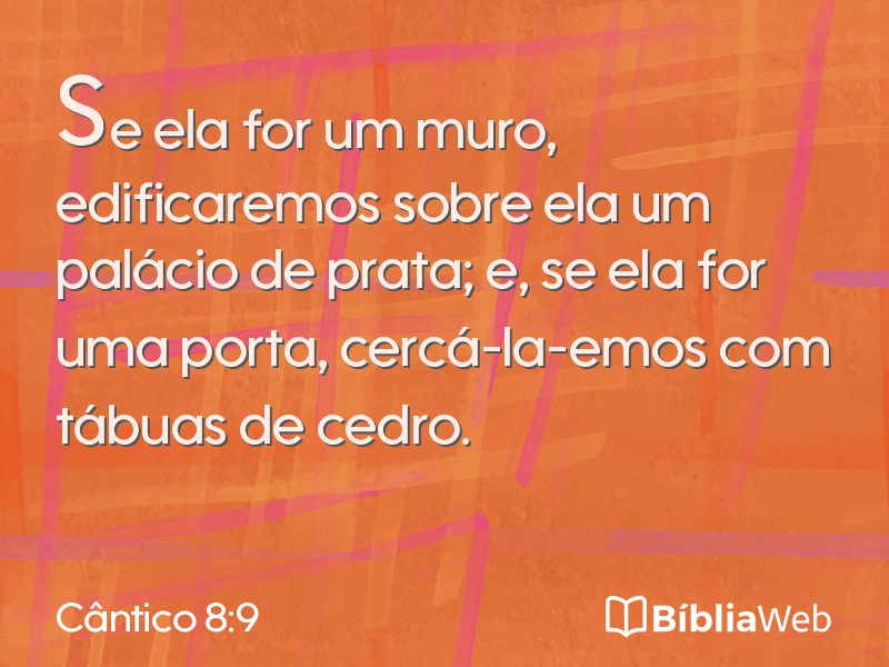 Cântico 8:9 em imagem para compartilhar