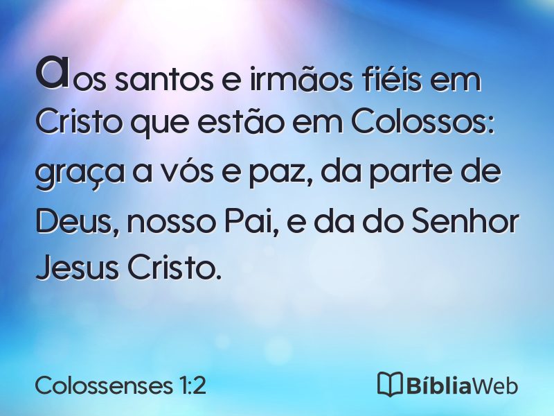 Colossenses 1:2 em imagem para compartilhar