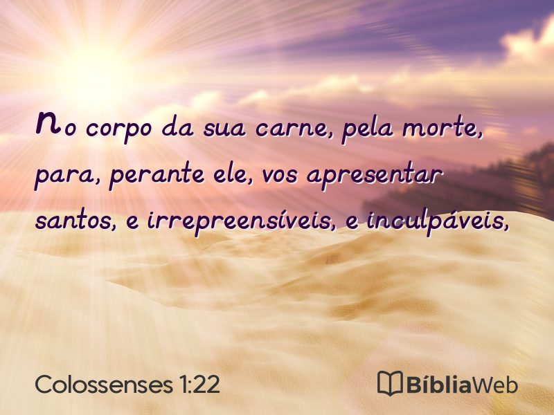 Colossenses 1:22 em imagem para compartilhar