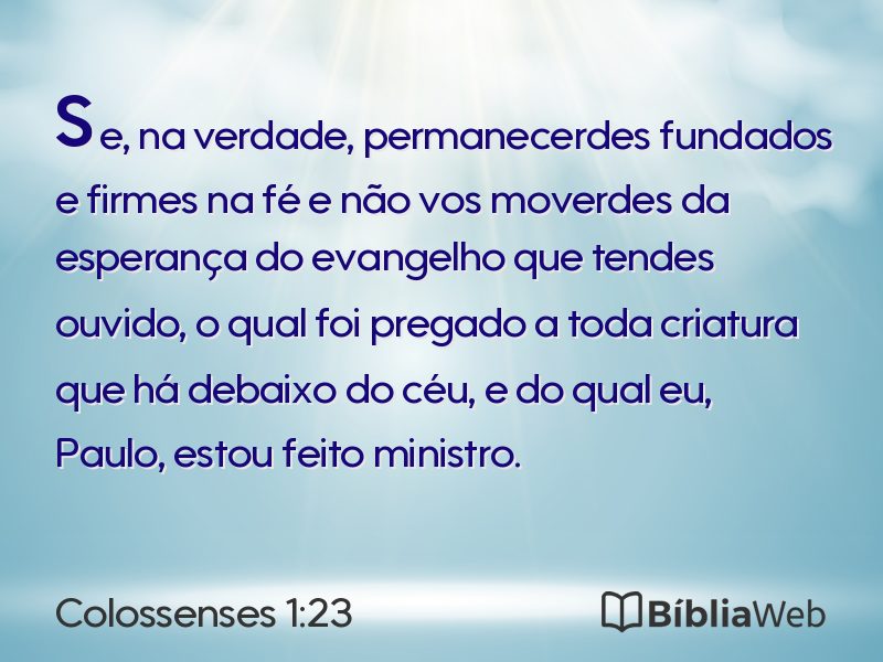 Colossenses 1:23 em imagem para compartilhar