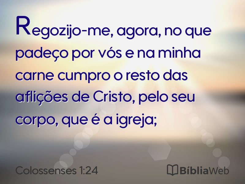 Colossenses 1:24 em imagem para compartilhar