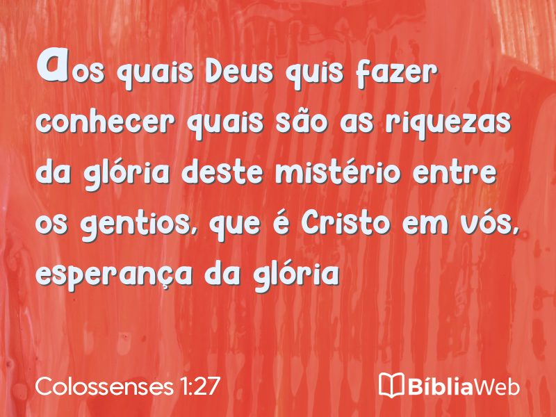 Colossenses 1:27 em imagem para compartilhar