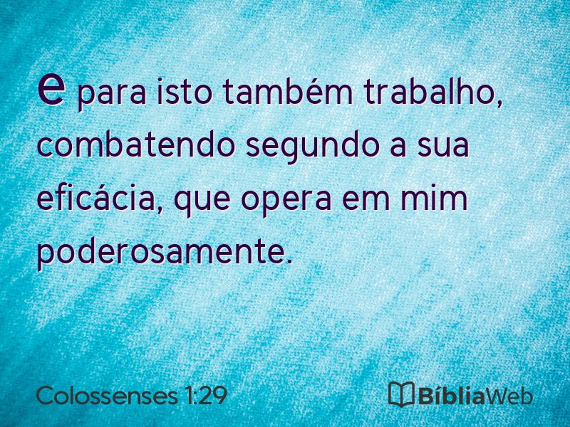 Colossenses 1:29 em imagem para compartilhar