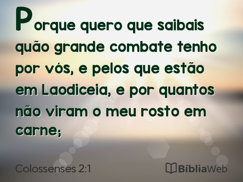 Colossenses 2:1 em imagem para compartilhar