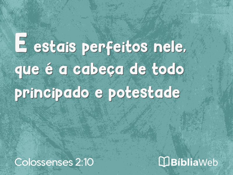 Colossenses 2:10 em imagem para compartilhar