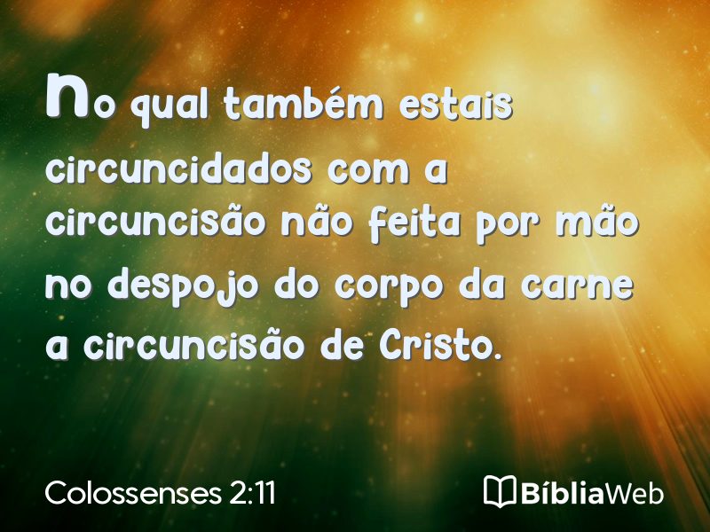 Colossenses 2:11 em imagem para compartilhar