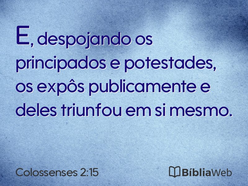 Colossenses 2:15 em imagem para compartilhar