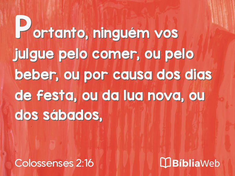 Colossenses 2:16 em imagem para compartilhar