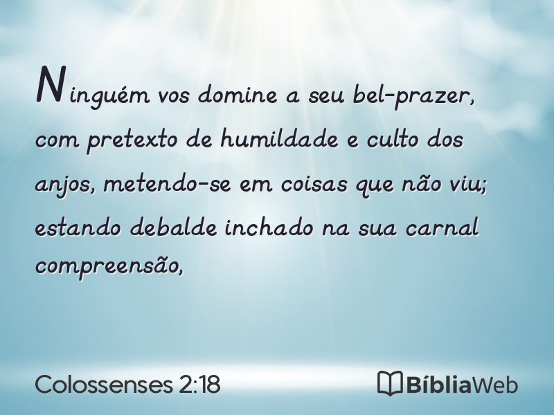 Colossenses 2:18 em imagem para compartilhar