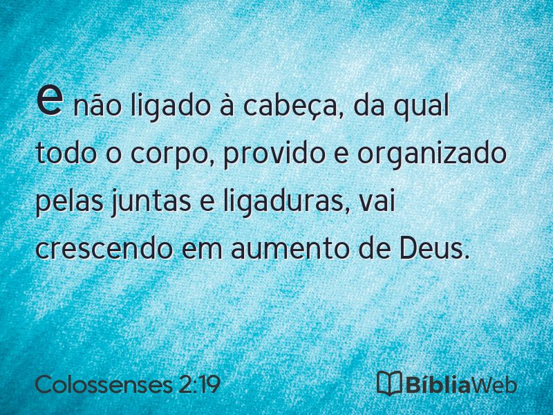 Colossenses 2:19 em imagem para compartilhar