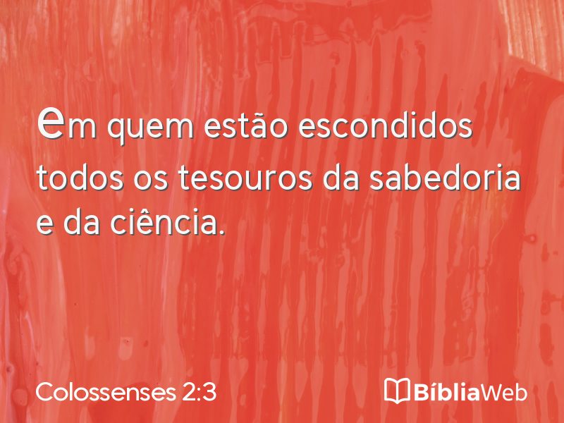 Colossenses 2:3 em imagem para compartilhar