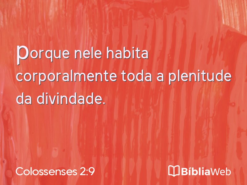 Colossenses 2:9 em imagem para compartilhar