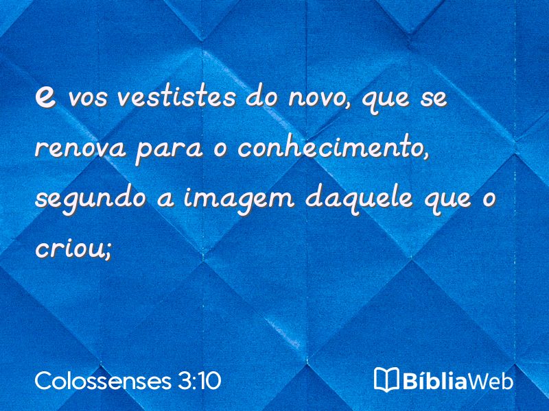 Colossenses 3:10 em imagem para compartilhar