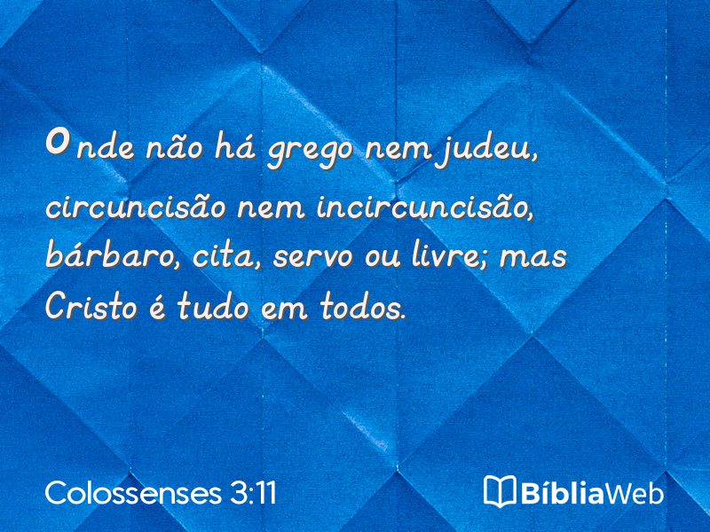 Colossenses 3:11 em imagem para compartilhar