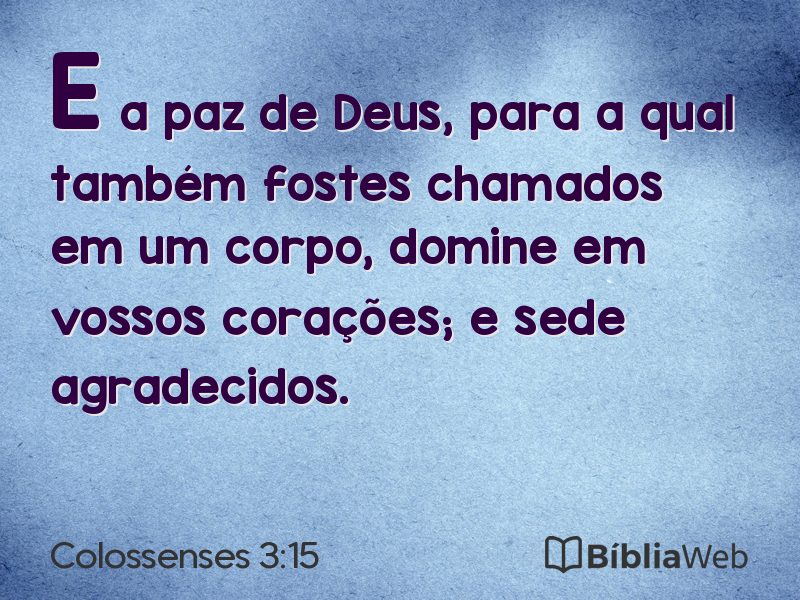 Colossenses 3:15 em imagem para compartilhar