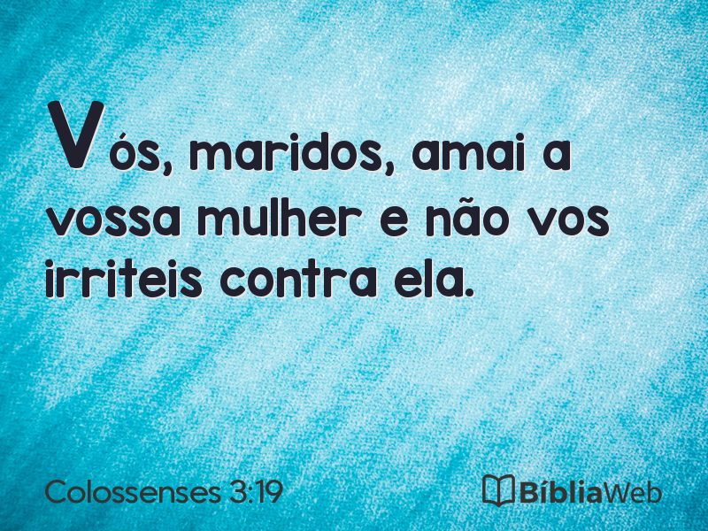Colossenses 3:19 em imagem para compartilhar