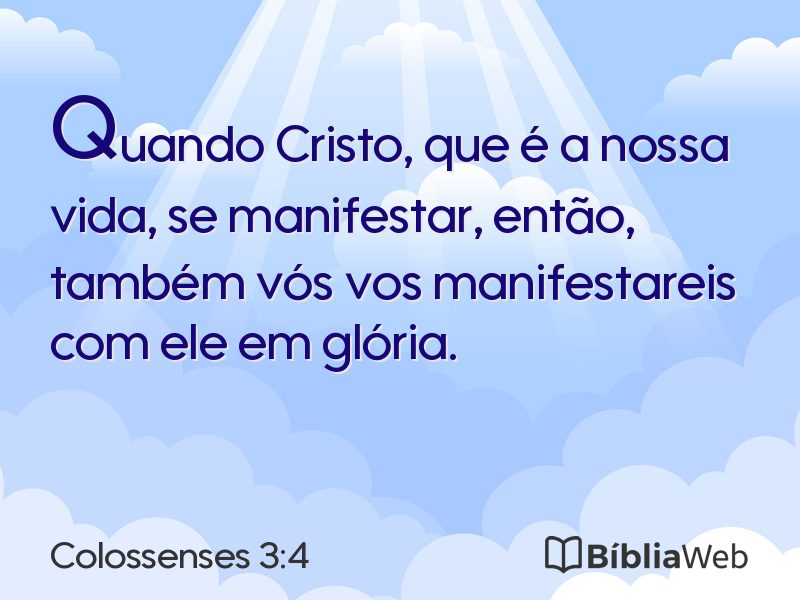 Colossenses 3:4 em imagem para compartilhar