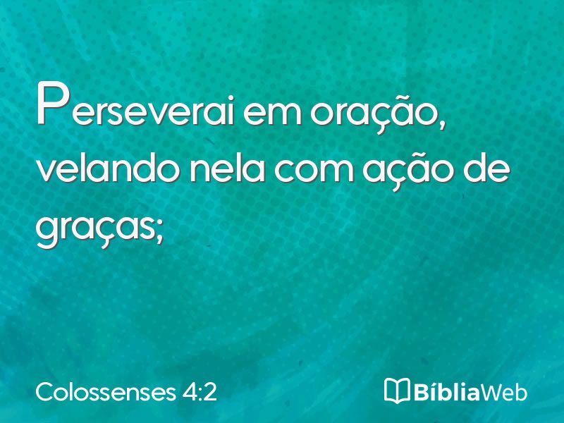 Colossenses 4:2 em imagem para compartilhar