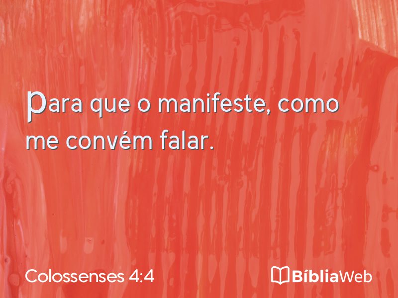 Colossenses 4:4 em imagem para compartilhar