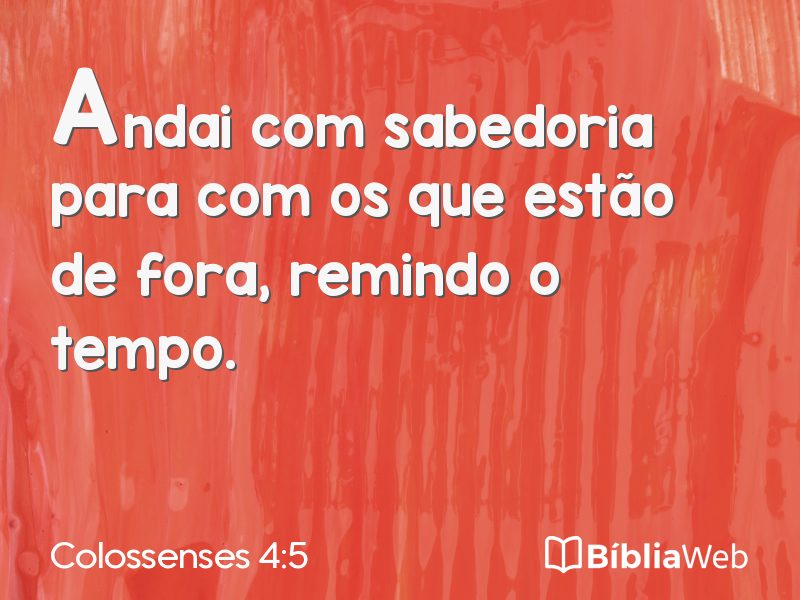 Colossenses 4:5 em imagem para compartilhar