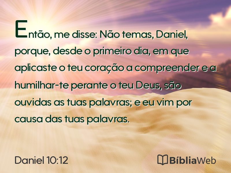 Daniel 10:12 em imagem para compartilhar