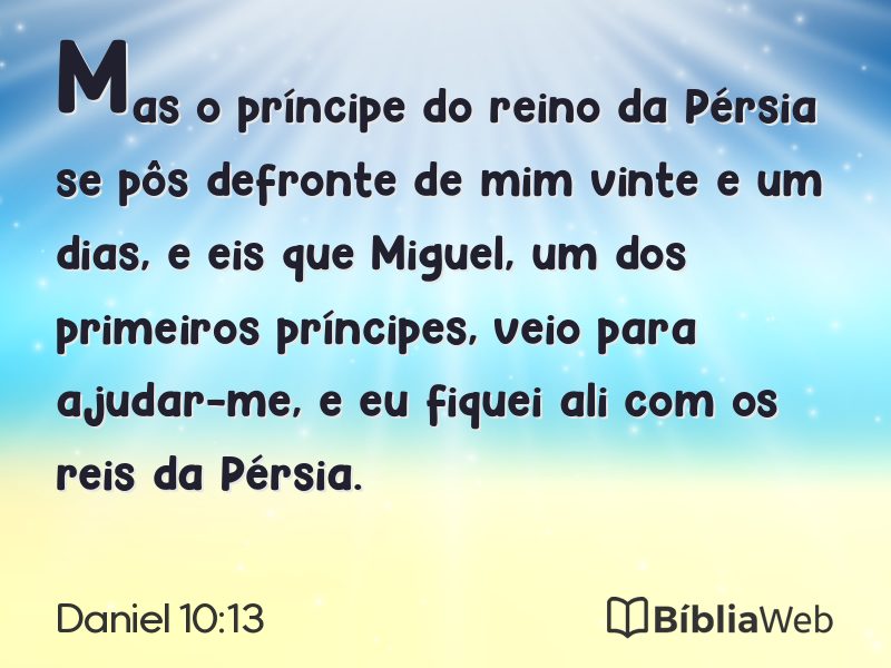Daniel 10:13 em imagem para compartilhar