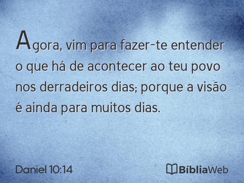 Daniel 10:14 em imagem para compartilhar