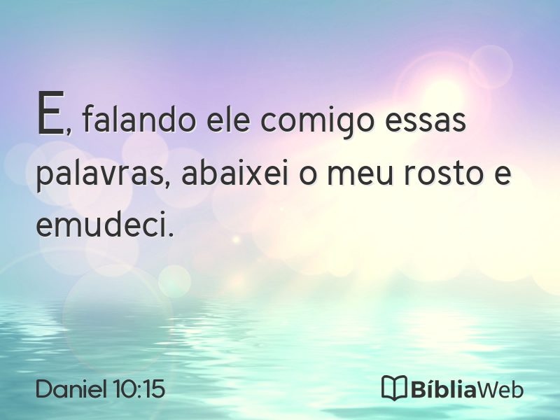 Daniel 10:15 em imagem para compartilhar