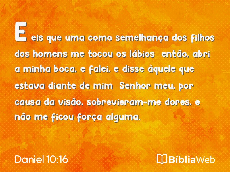 Daniel 10:16 em imagem para compartilhar