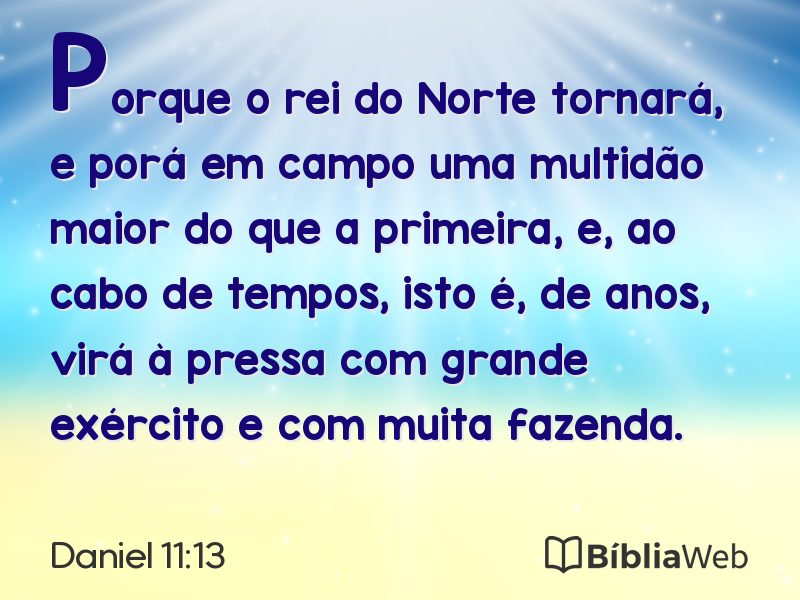 Daniel 11:13 em imagem para compartilhar