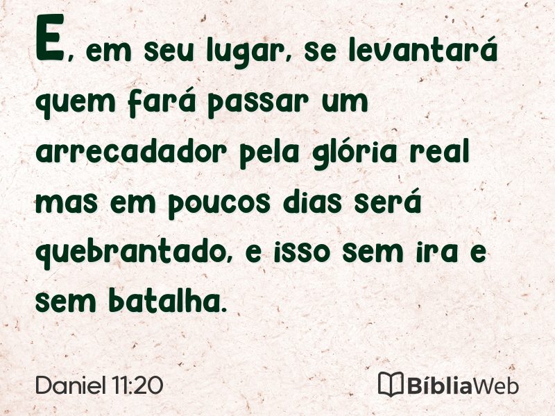 Daniel 11:20 em imagem para compartilhar