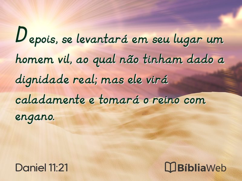 Daniel 11:21 em imagem para compartilhar