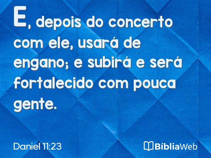 Daniel 11:23 em imagem para compartilhar
