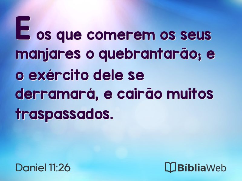 Daniel 11:26 em imagem para compartilhar