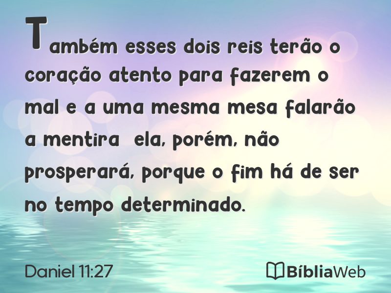 Daniel 11:27 em imagem para compartilhar