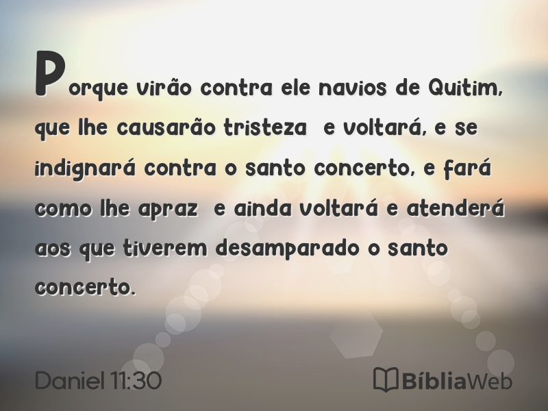 Daniel 11:30 em imagem para compartilhar