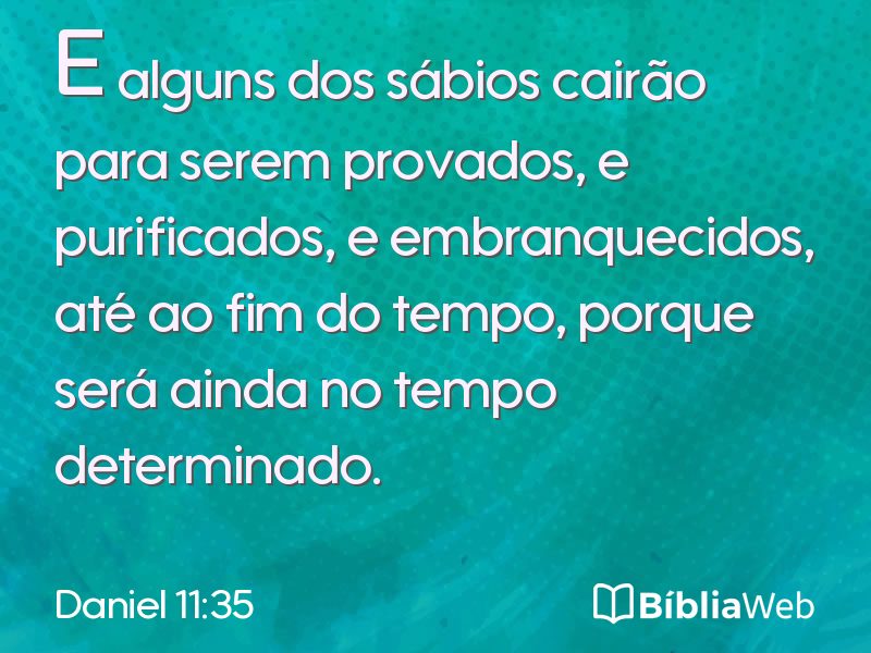 Daniel 11:35 em imagem para compartilhar