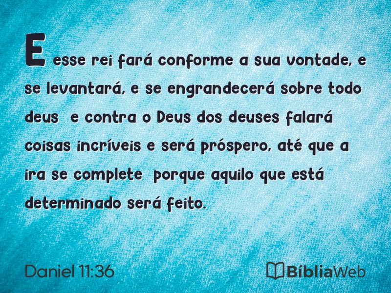 Daniel 11:36 em imagem para compartilhar