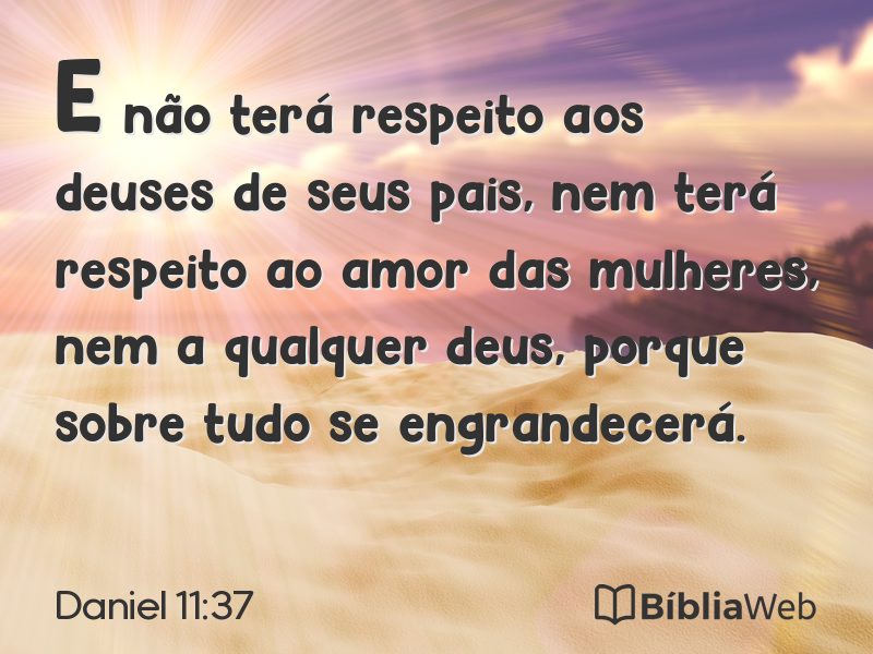 Daniel 11:37 em imagem para compartilhar