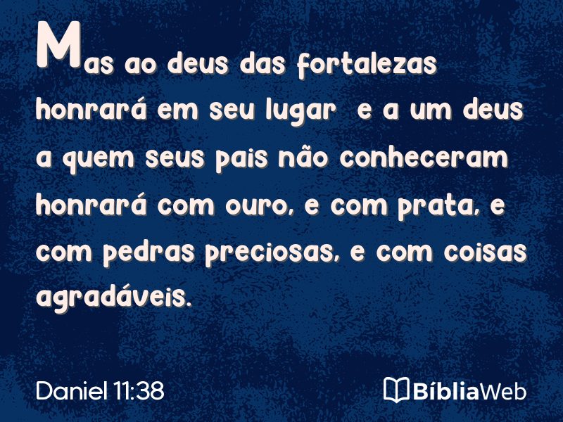 Daniel 11:38 em imagem para compartilhar